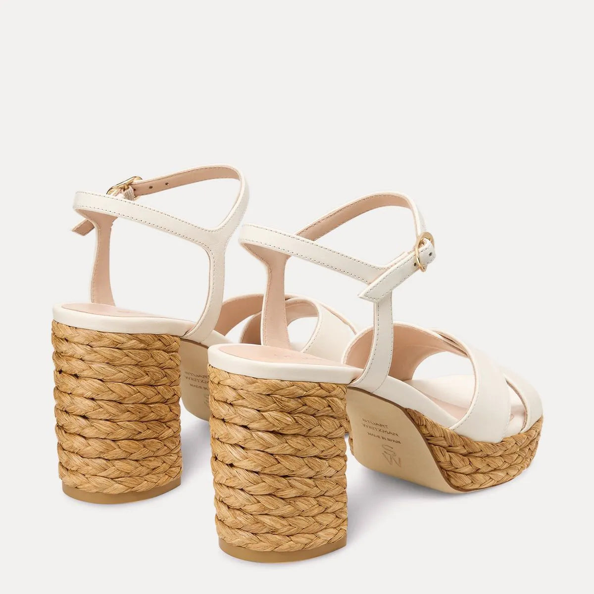 Dayna Platform Sandal 80 - Cream Leather