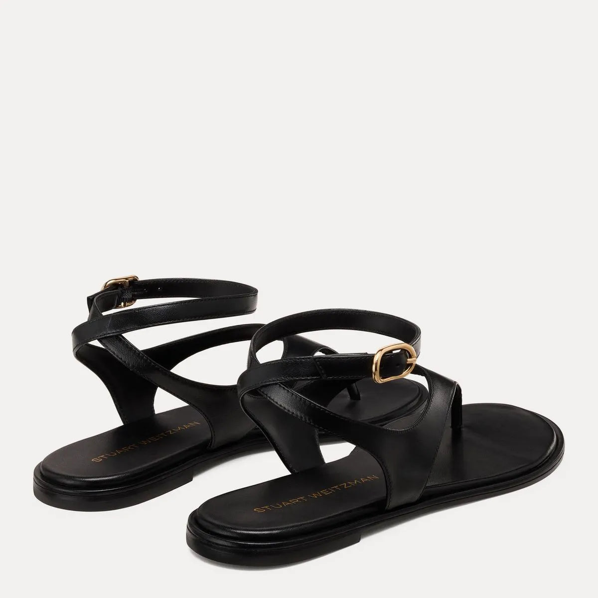 Marley Thong Sandal - Black Leather