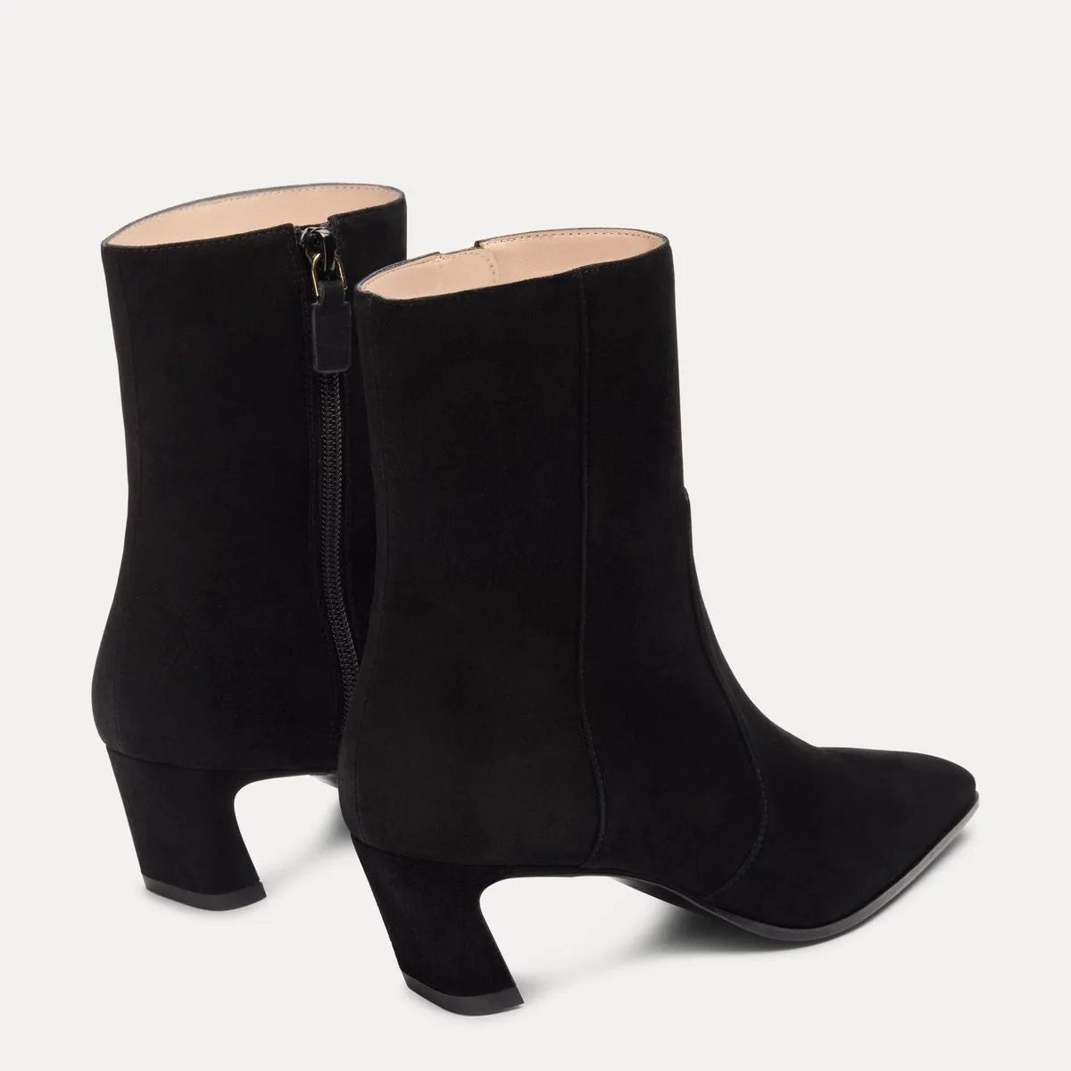 Stassi Zip Bootie 50 - Black Suede