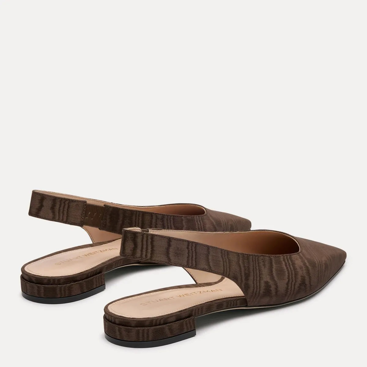 Stassi Slingback Flat - Cigar Brown Fabric
