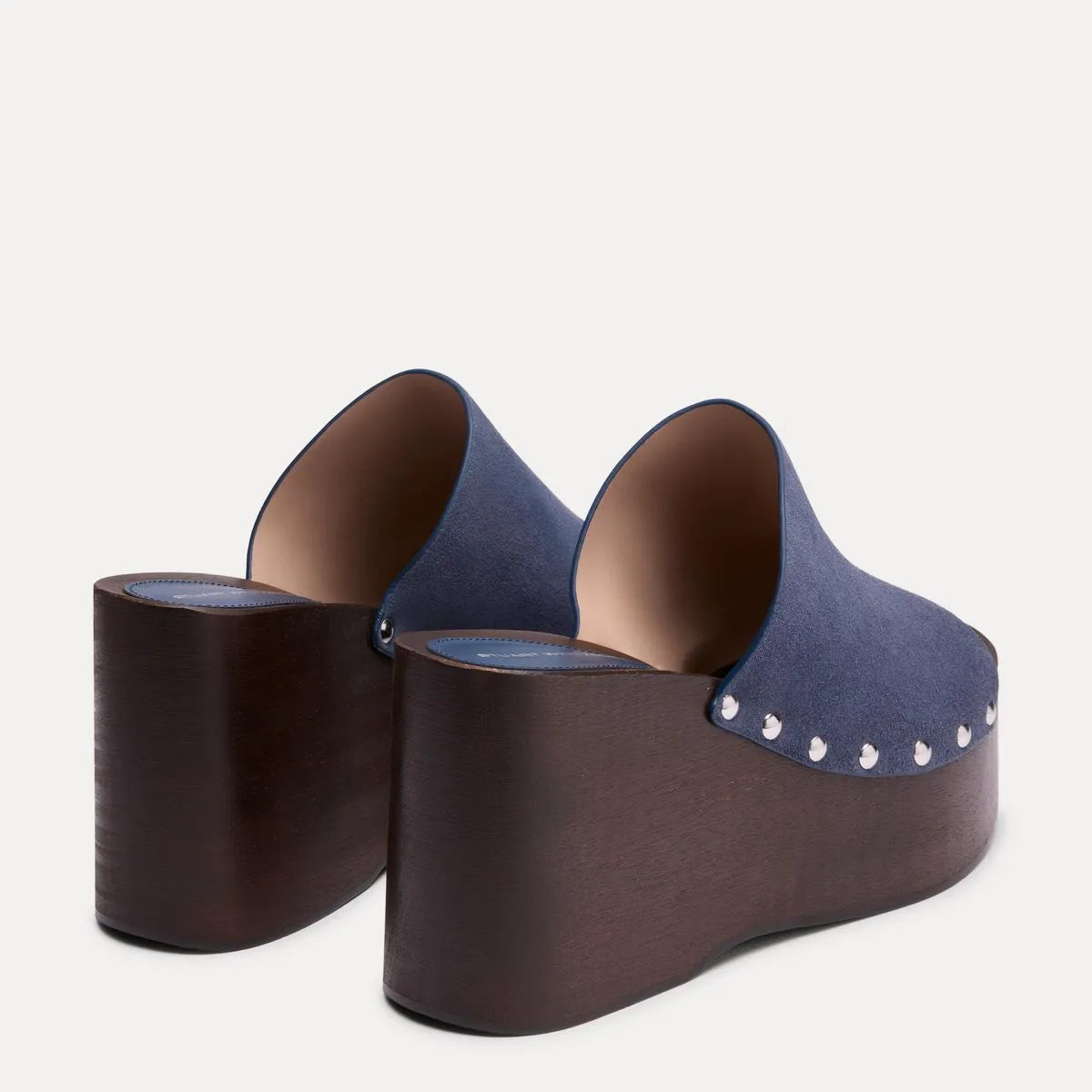 Kate Clog Slide Sandal - Stormy Blue Suede
