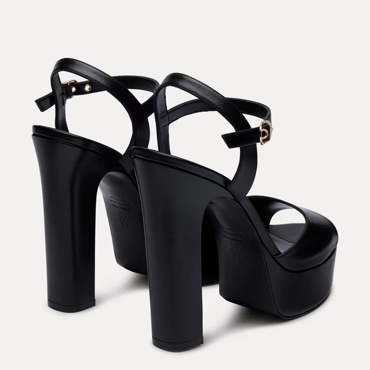 Reade Platform Sandal - Black Leather