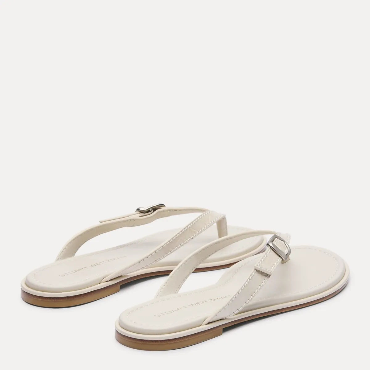 Park Thong Sandal - Linen Croco-Printed Leather