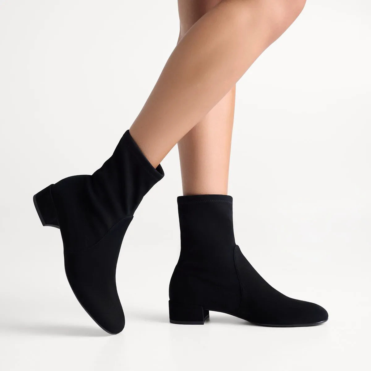 Bacari Bootie 25 - Black Stretch Suede