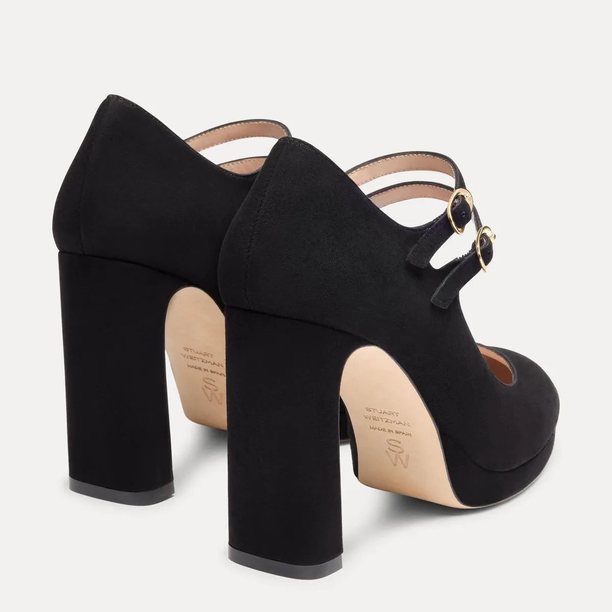 Babette Platform Mary Jane Pump - Black Suede