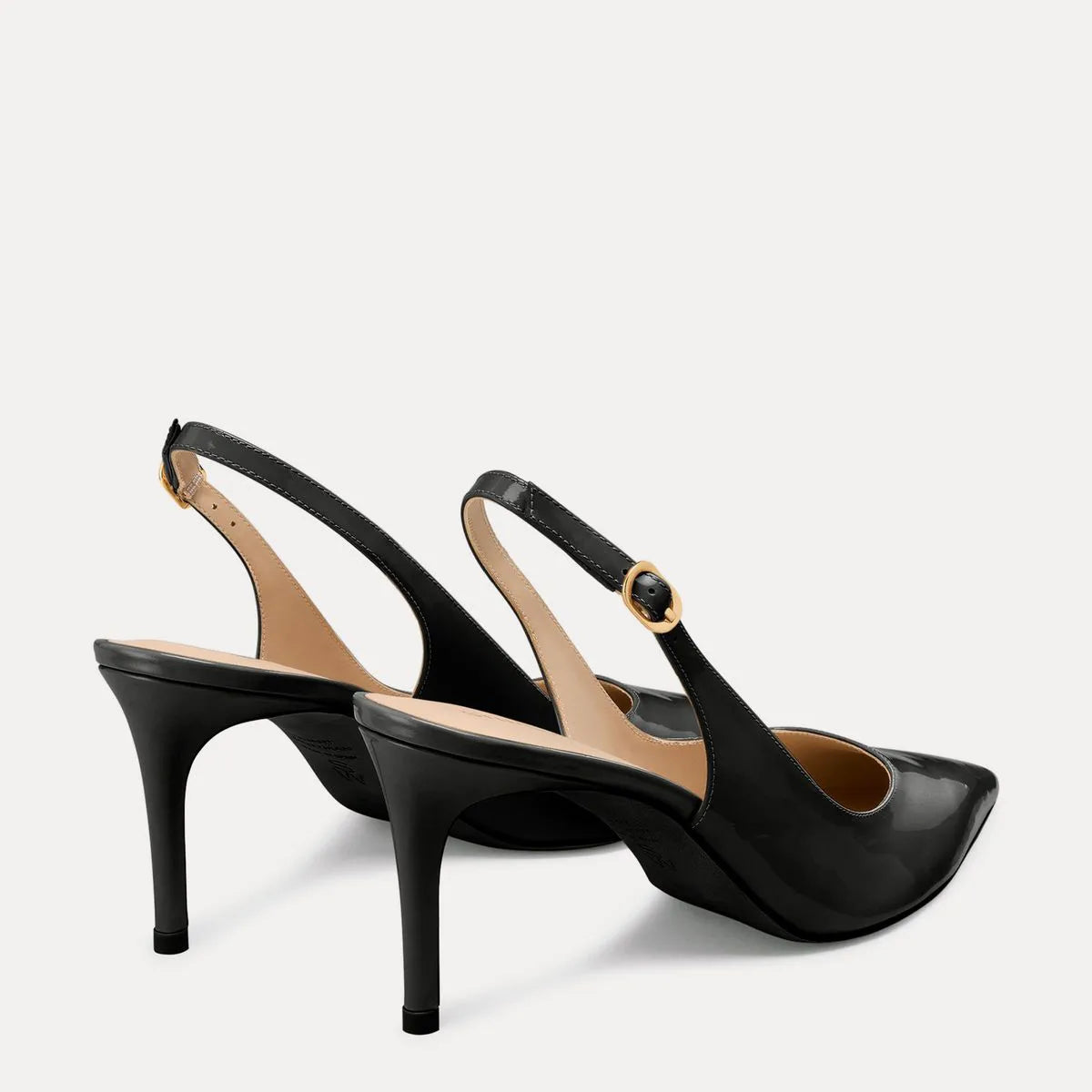 Stuart Power Slingback Pump 75 - Black Patent Leather