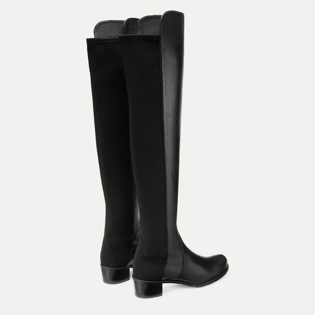 Reserve Over-the-Knee Boot - Black Leather & Microstretch