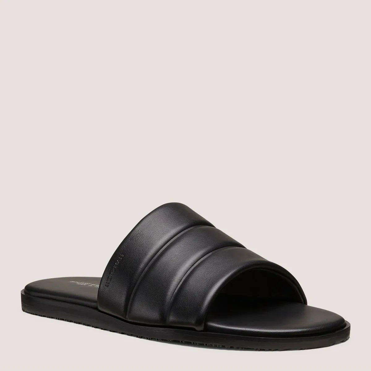 Men's Brentin Slide Sandal - Black Leather
