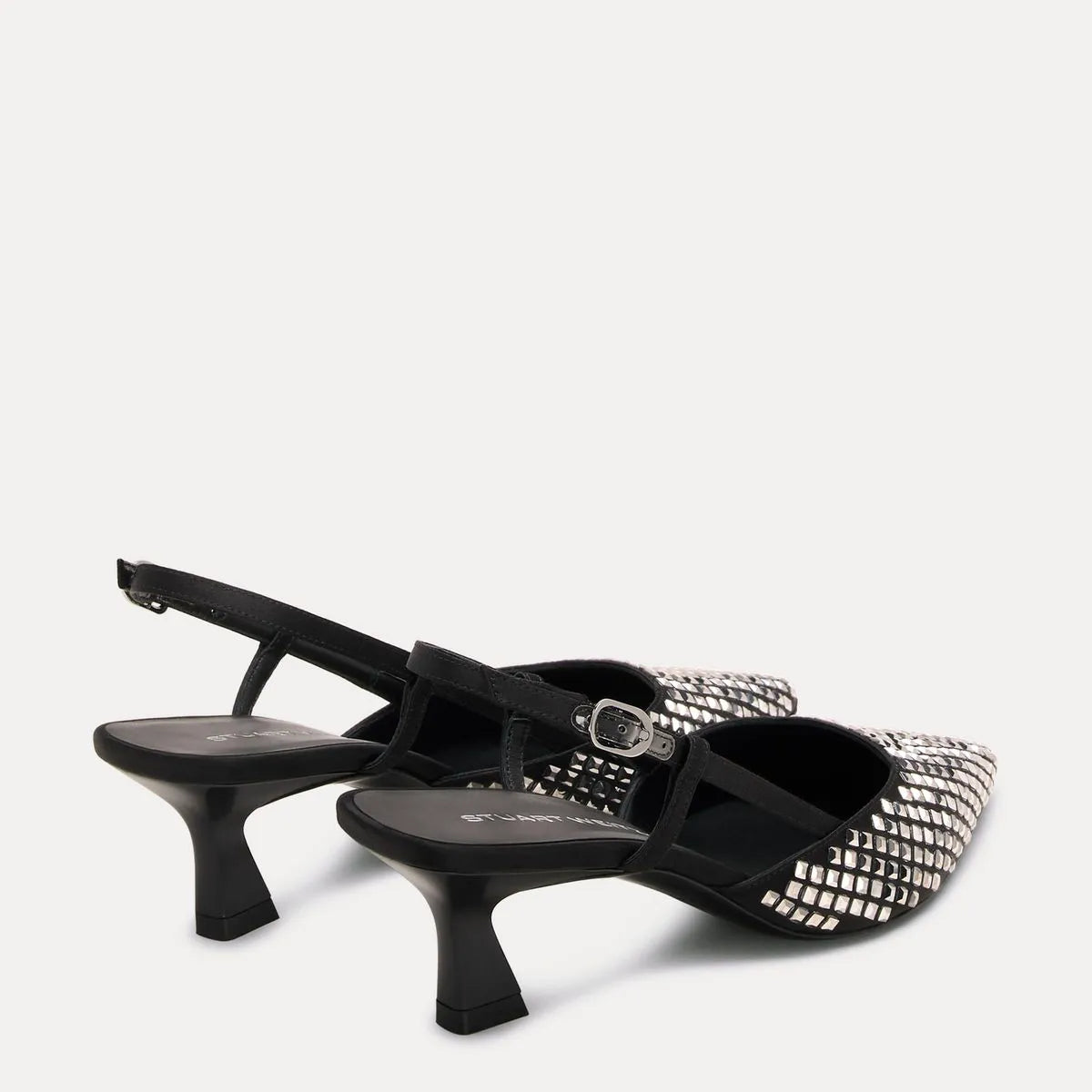 Vinnie Radiant Slingback Pump 50 - Black Crystals & Satin