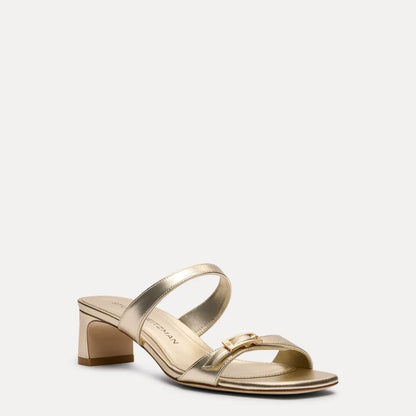 Baby Babette Slide Sandal - Light Gold Leather