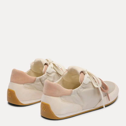Bond Ruche Sneaker - Linen Nylon & Cream Suede