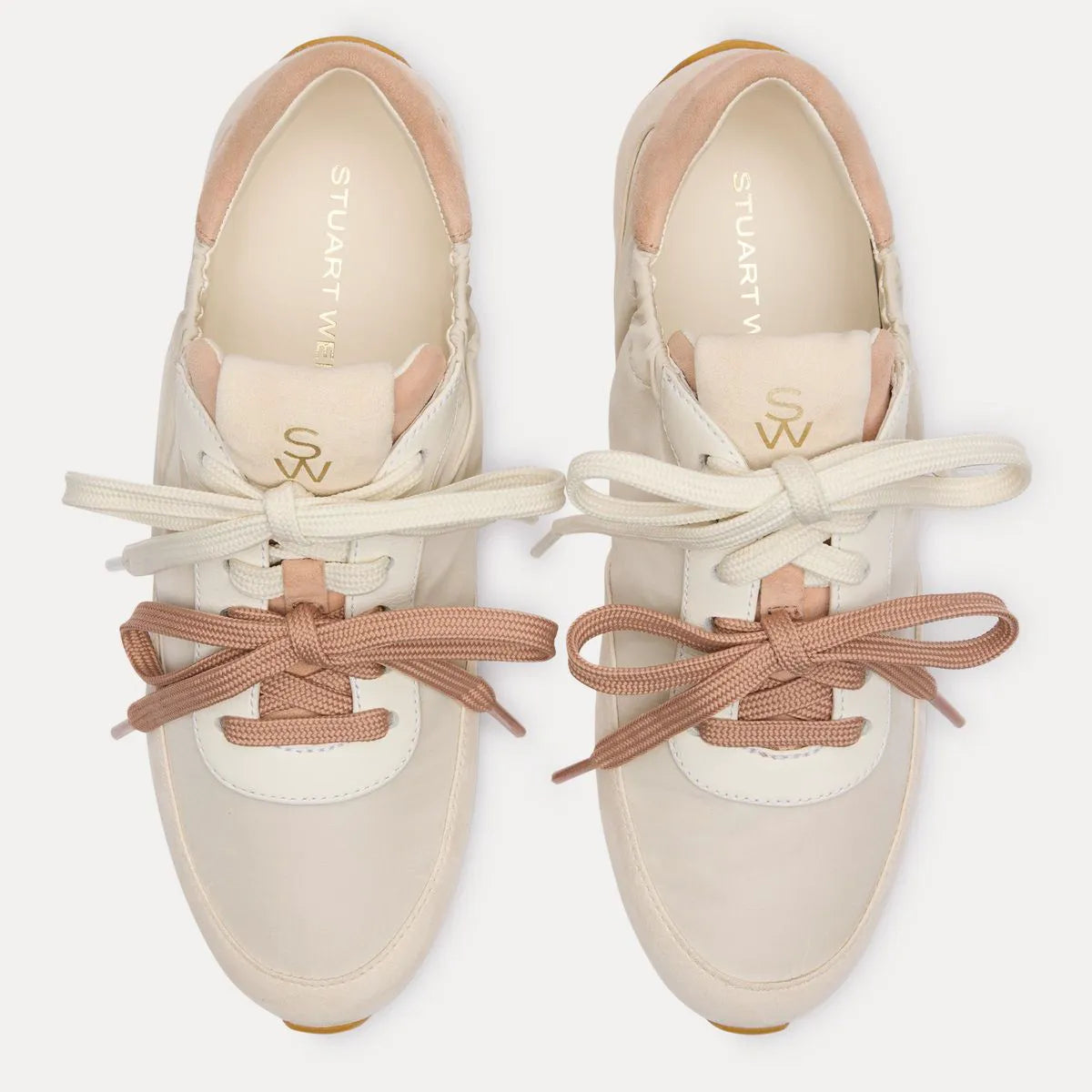 Bond Ruche Sneaker - Linen Nylon & Cream Suede