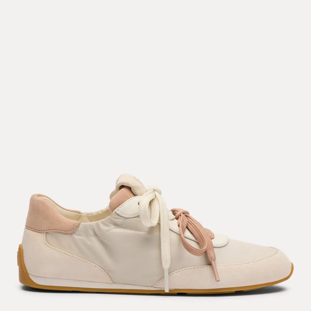 Bond Ruche Sneaker - Linen Nylon & Cream Suede