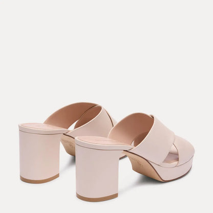 Dayna Platform Slide Sandal - Linen Leather