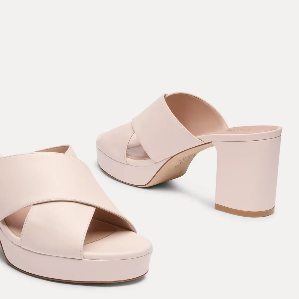 Dayna Platform Slide Sandal - Linen Leather
