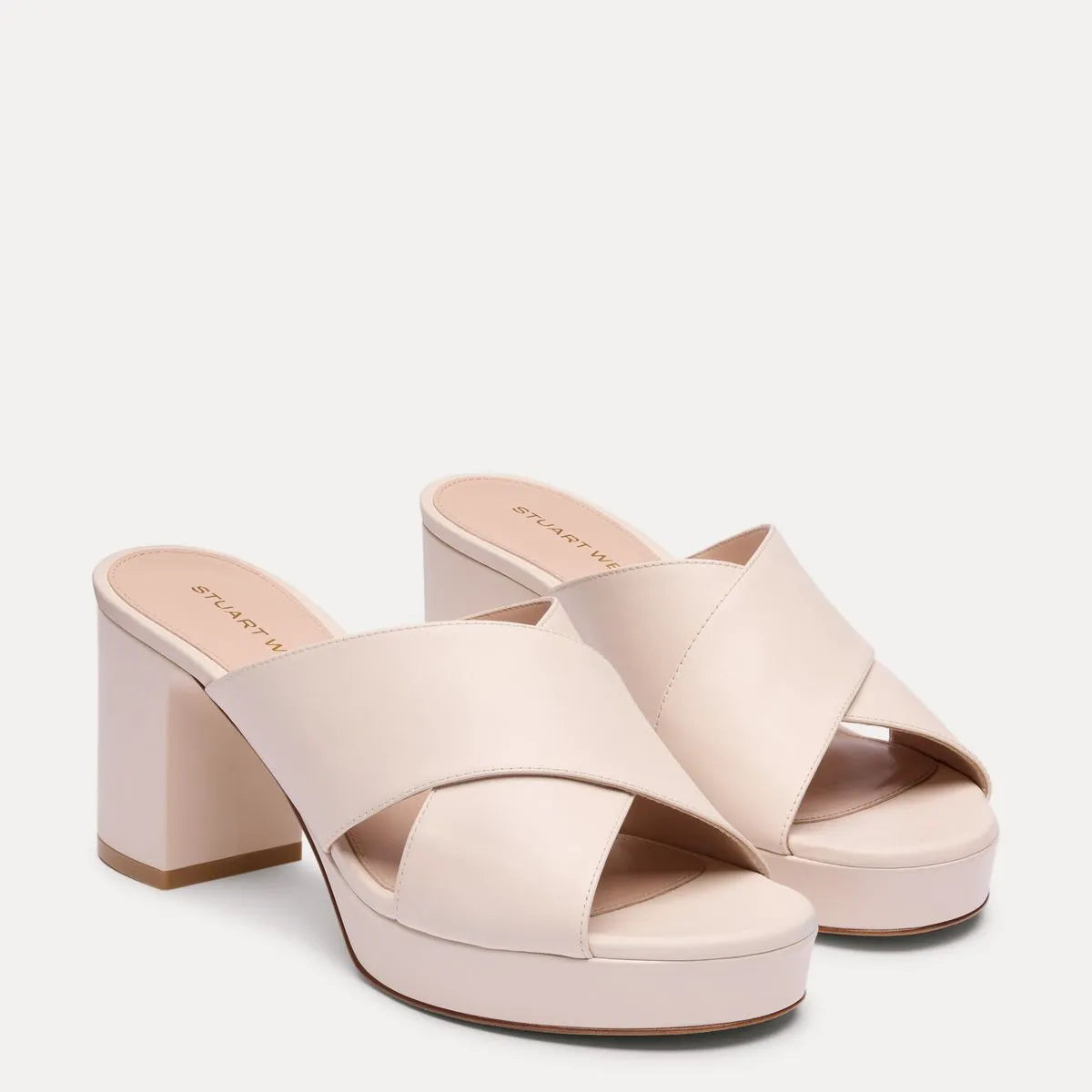 Dayna Platform Slide Sandal - Linen Leather