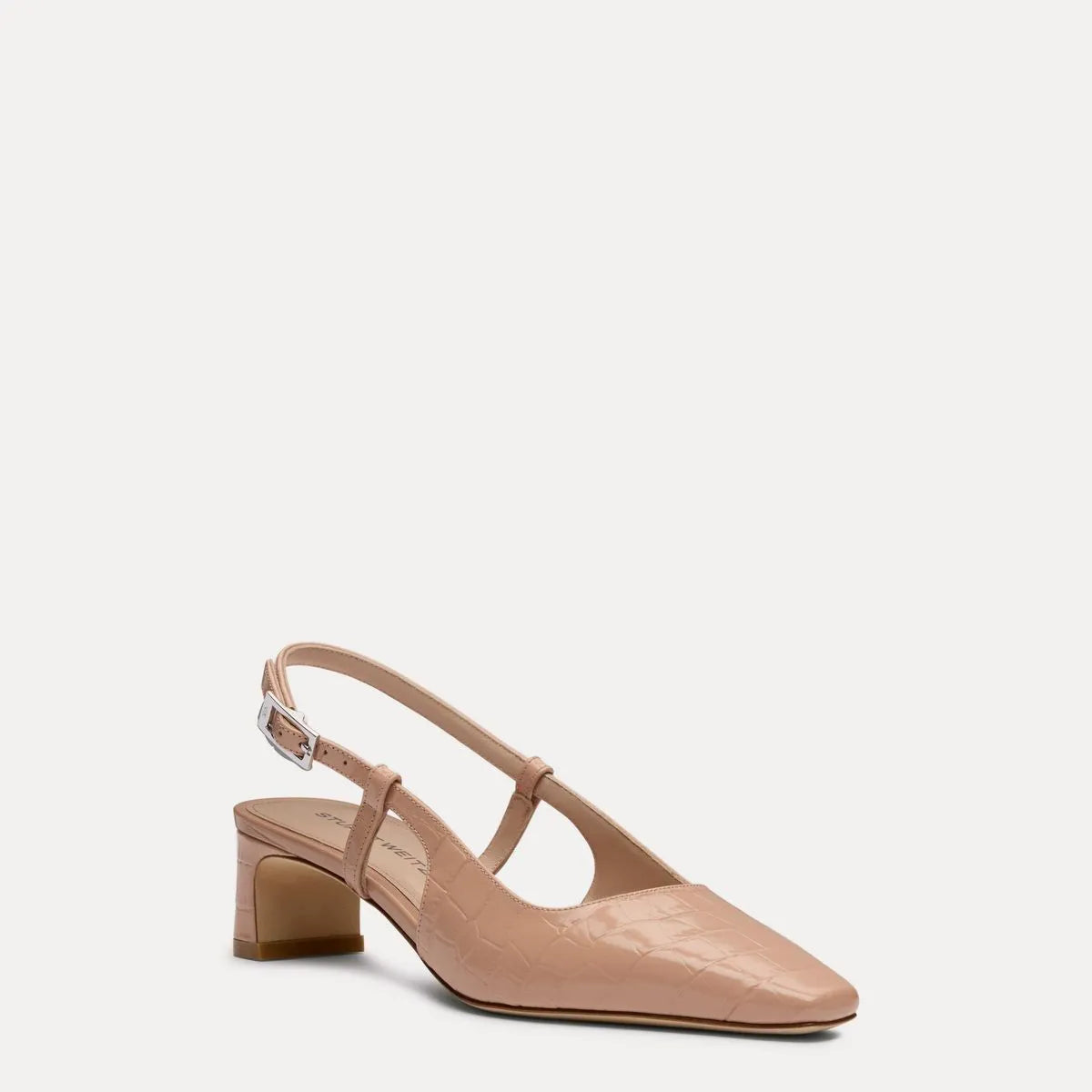 Baby Babette Slingback Pump - Blushful Croco-Print Leather