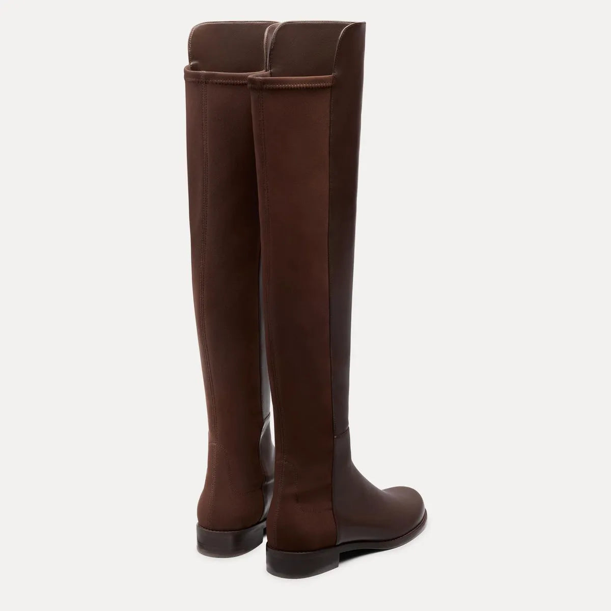 5050 Over-the-Knee Boot - Walnut Leather & Microstretch