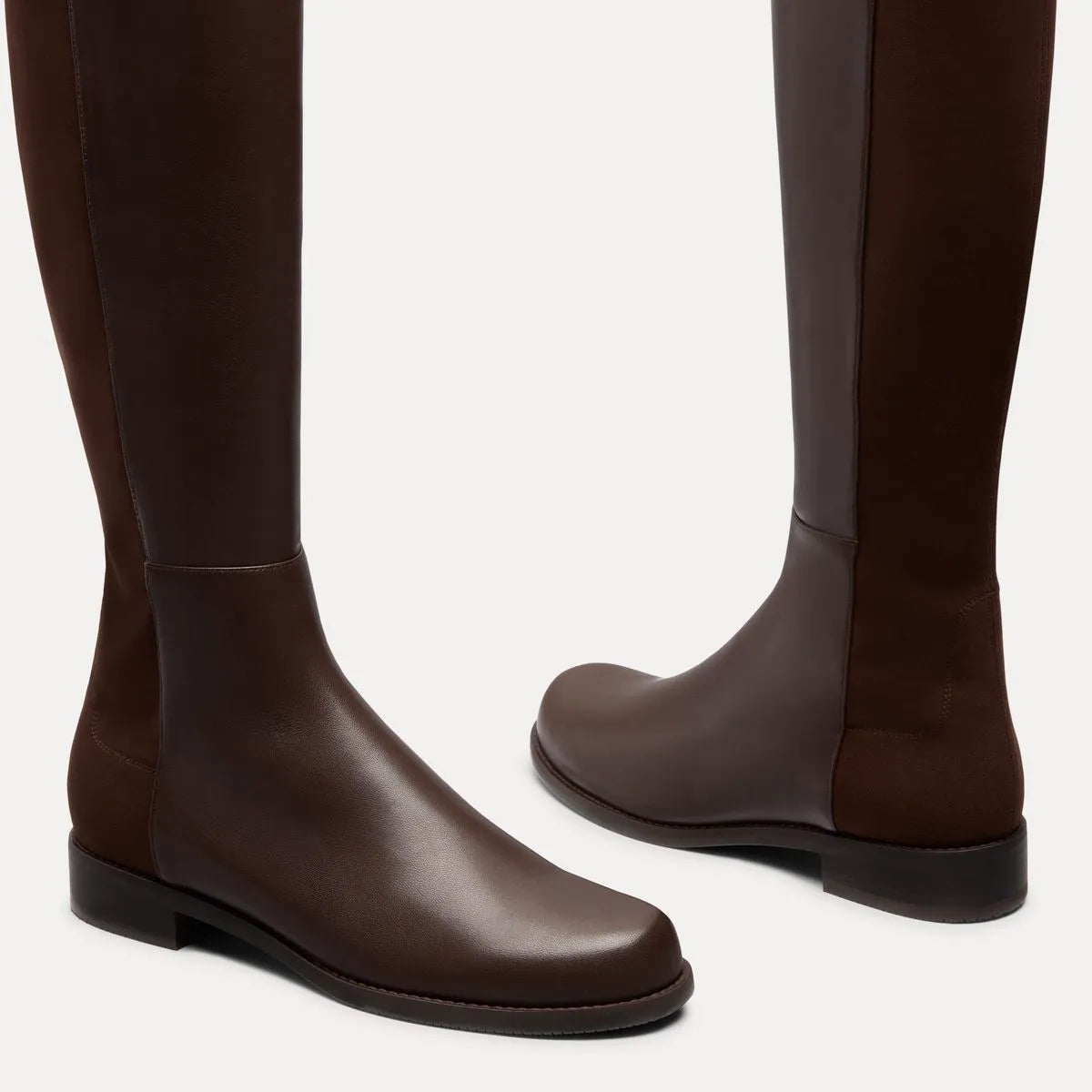 5050 Over-the-Knee Boot - Walnut Leather & Microstretch