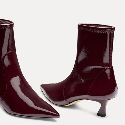 Vinnie Stretch Bootie 50 - Boysenberry Stretch Vinyl