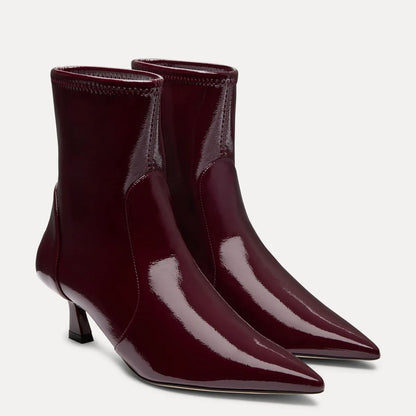 Vinnie Stretch Bootie 50 - Boysenberry Stretch Vinyl