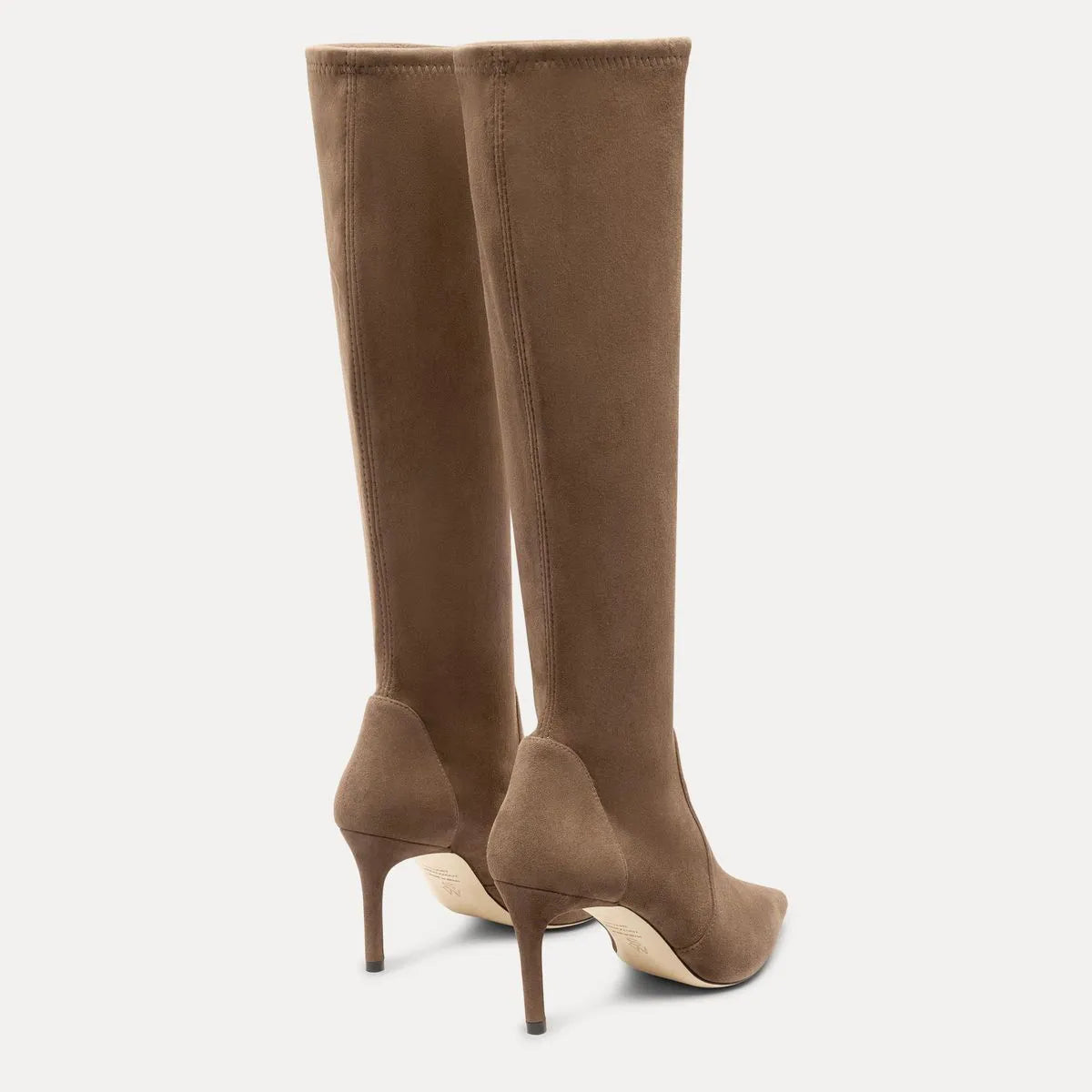 Stuart Power Knee-High Boot 75 - Weathered Taupe Stretch Suede