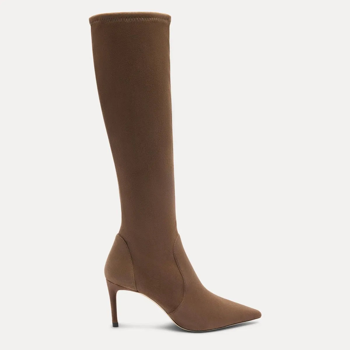 Stuart Power Knee-High Boot 75 - Weathered Taupe Stretch Suede