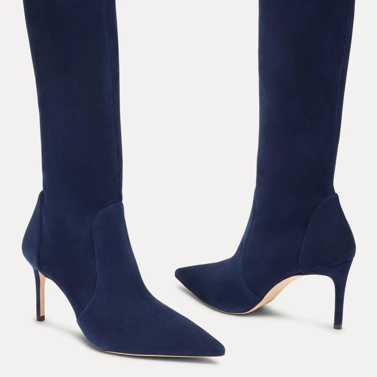 Stuart Power Knee-High Boot 75 - Nice Blue Stretch Suede