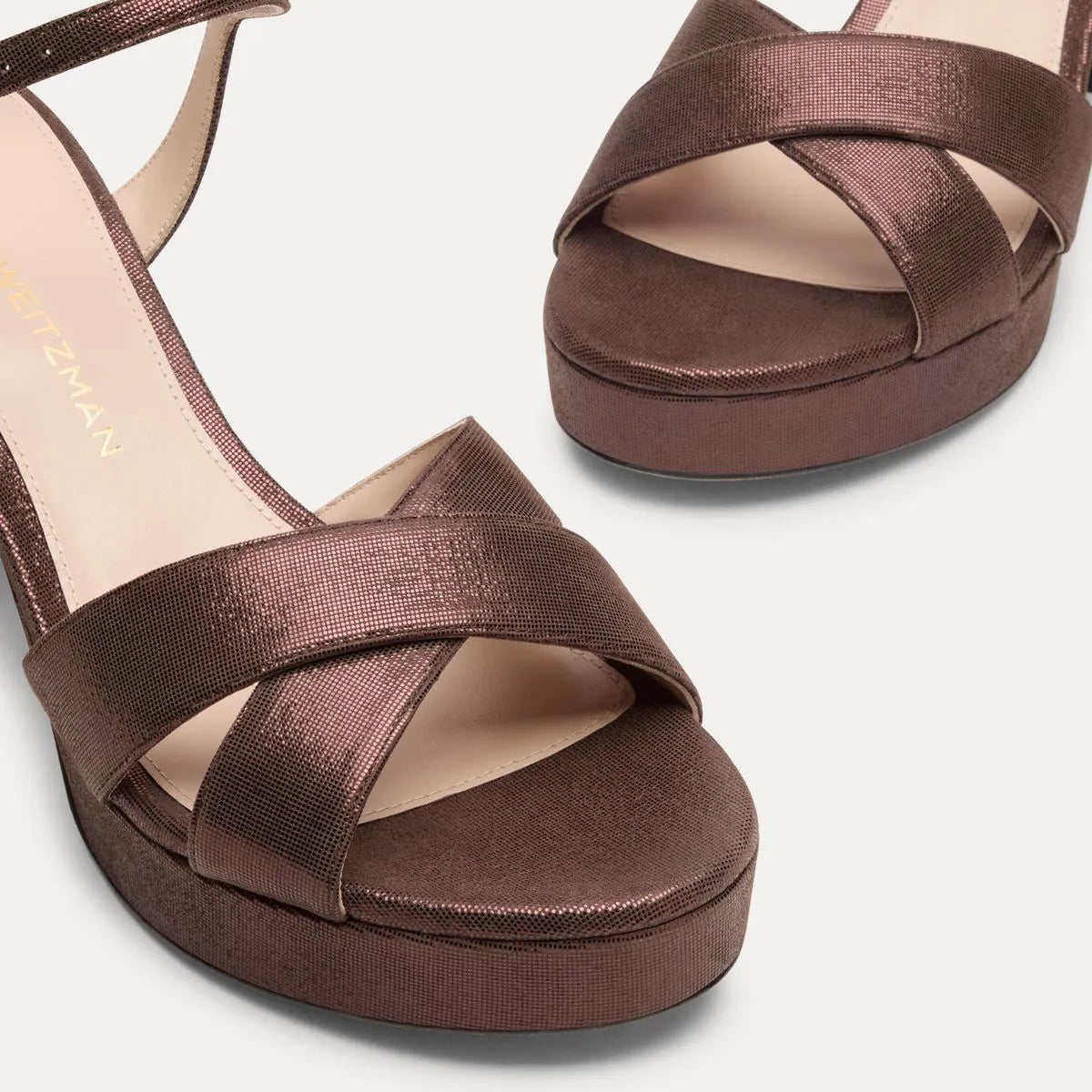 Dayna Platform Sandal 80 - Walnut Leather