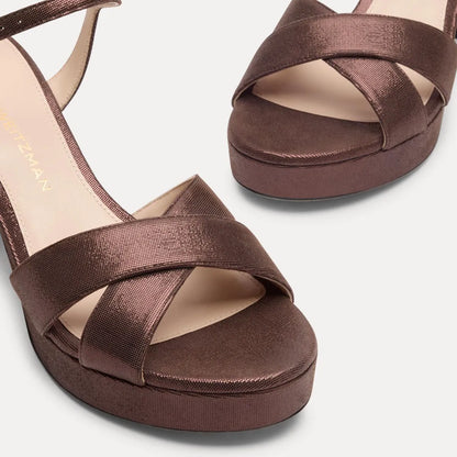 Dayna Platform Sandal 80 - Walnut Leather