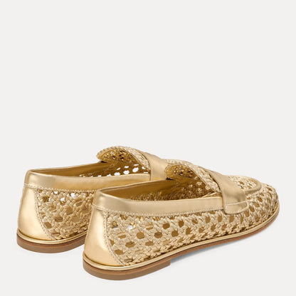 Spencer Woven Loafer - Golden Woven Leather