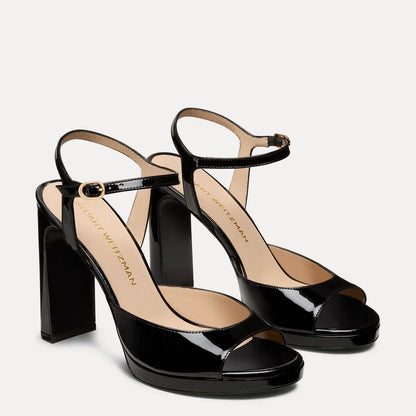Babette Platform Sandal - Black Patent Leather