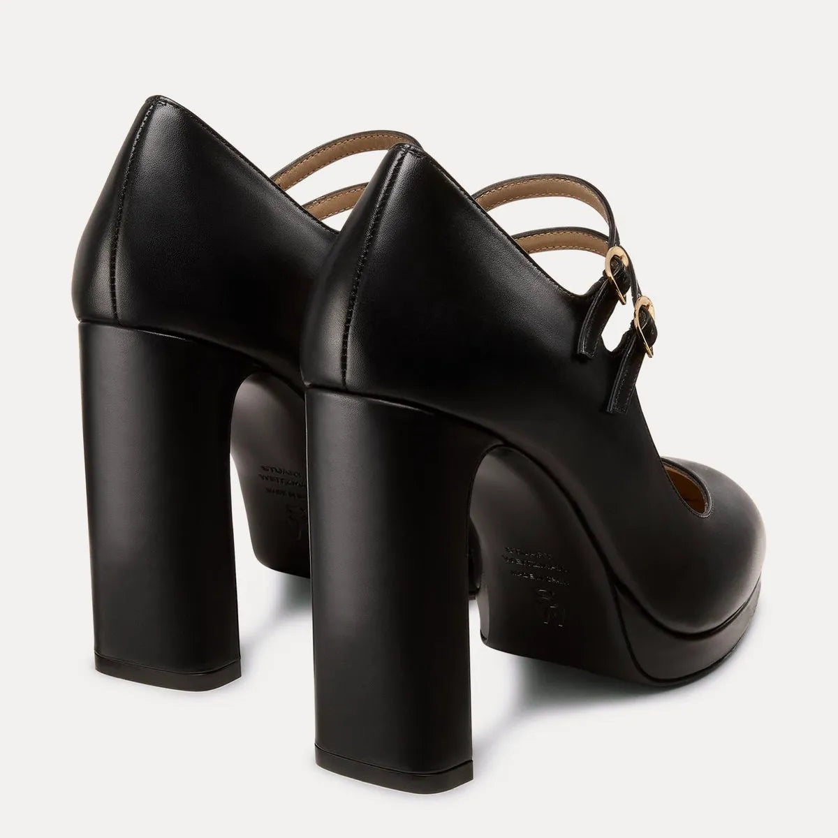 Babette Platform Mary Jane Pump - Black Leather