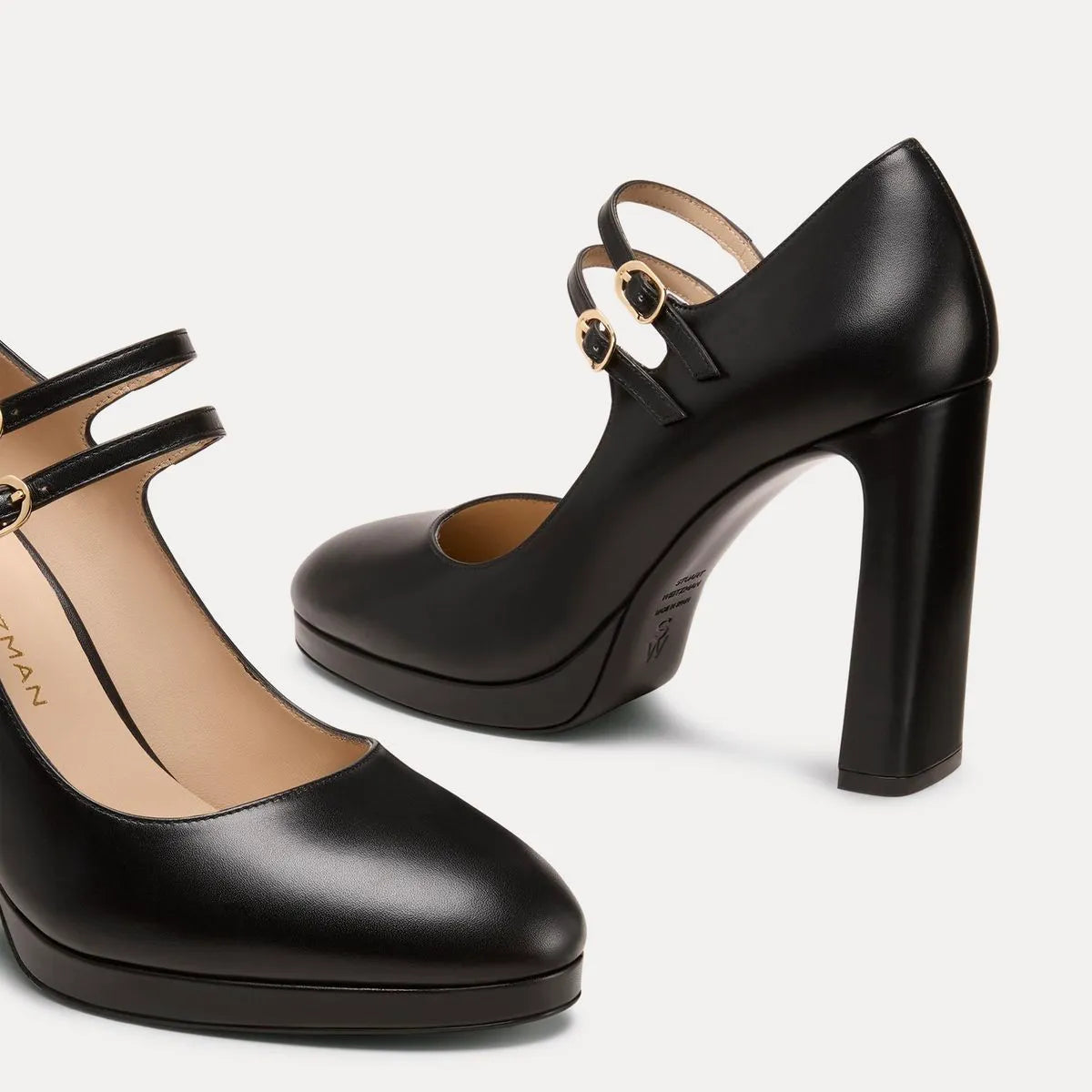 Babette Platform Mary Jane Pump - Black Leather