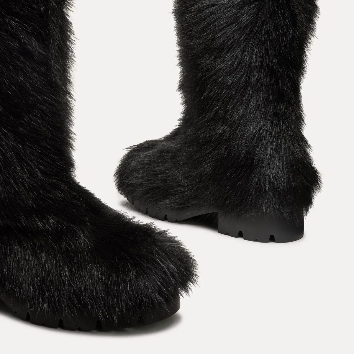 Hudson Shearling Knee-High Boot - Black Shearling