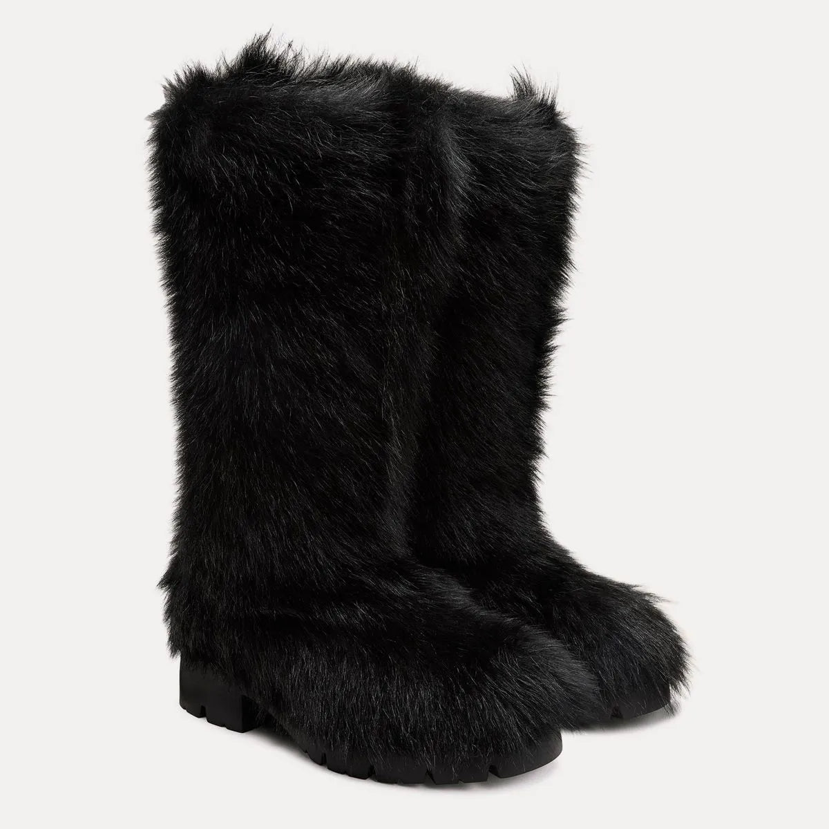 Hudson Shearling Knee-High Boot - Black Shearling