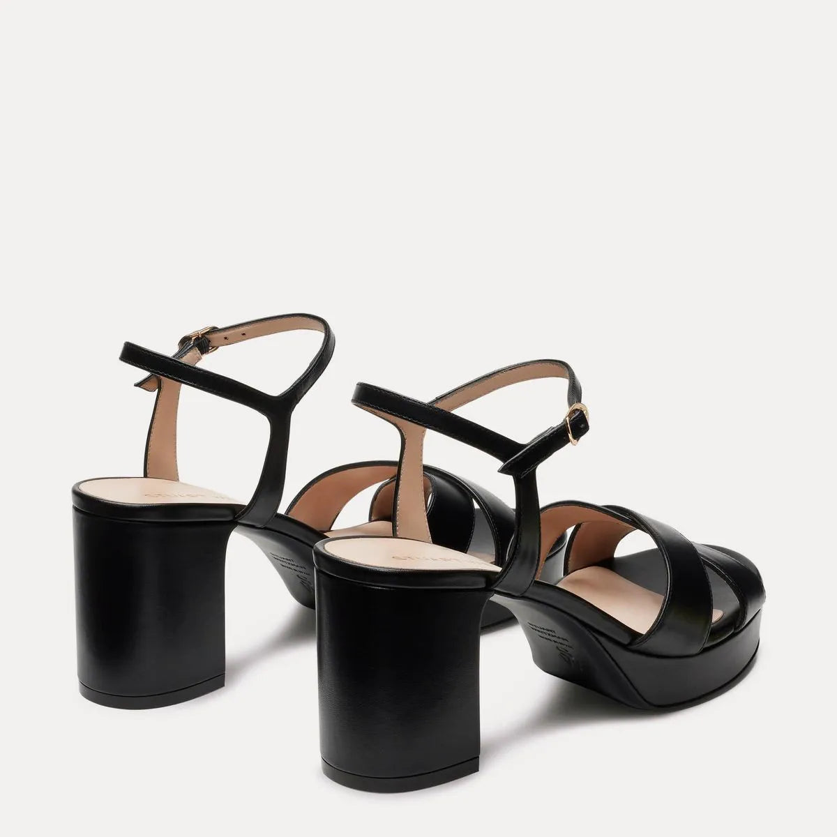 Dayna Platform Sandal 80 - Black Leather