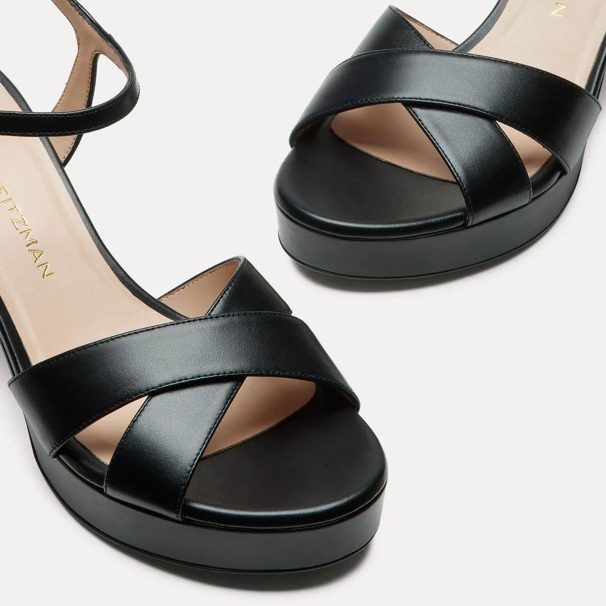 Dayna Platform Sandal 80 - Black Leather