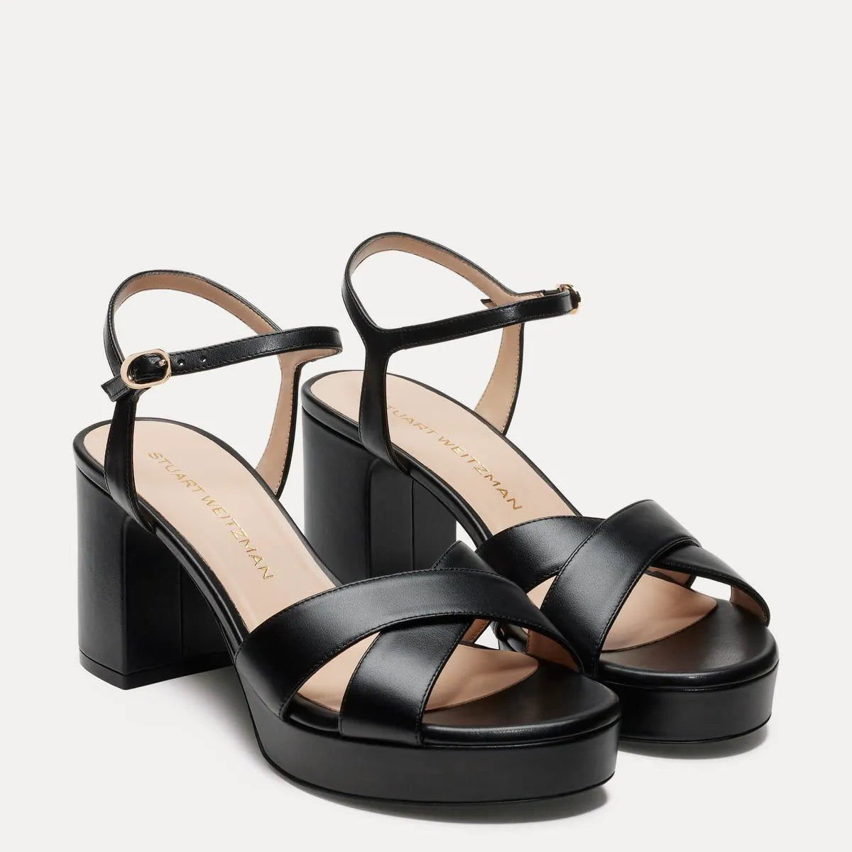 Dayna Platform Sandal 80 - Black Leather