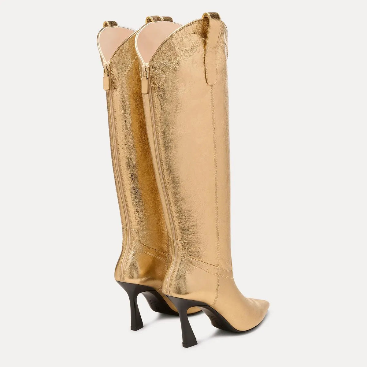 Vinnie Cowboy Knee-High Boot 85 - Light Gold Leather