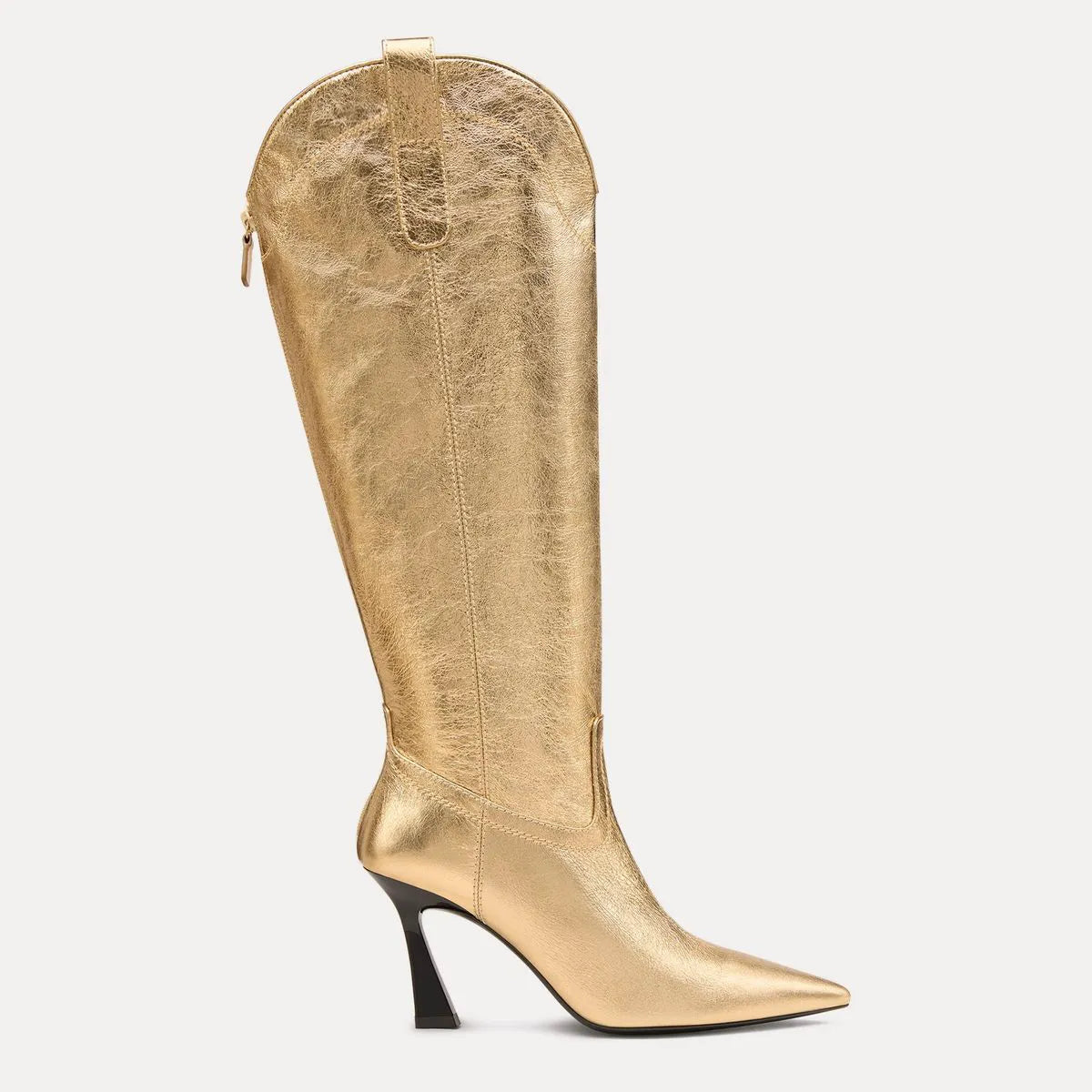 Vinnie Cowboy Knee-High Boot 85 - Light Gold Leather