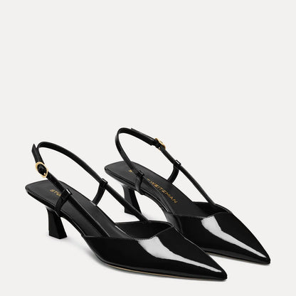 Vinnie Slingback Pump 50 - Black Patent Leather