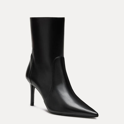 Stuart Power Zip Bootie 75 - Black Leather