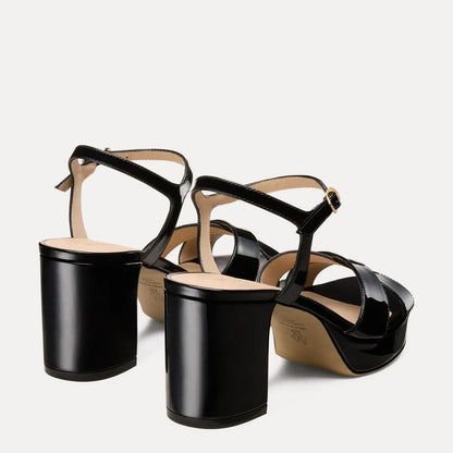 Dayna Platform Sandal 80 - Black Patent Leather