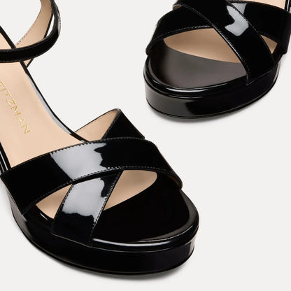 Dayna Platform Sandal 80 - Black Patent Leather