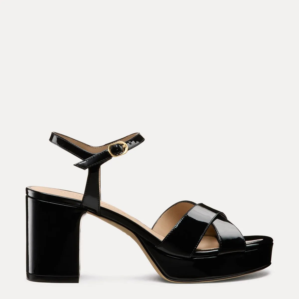 Dayna Platform Sandal 80 - Black Patent Leather