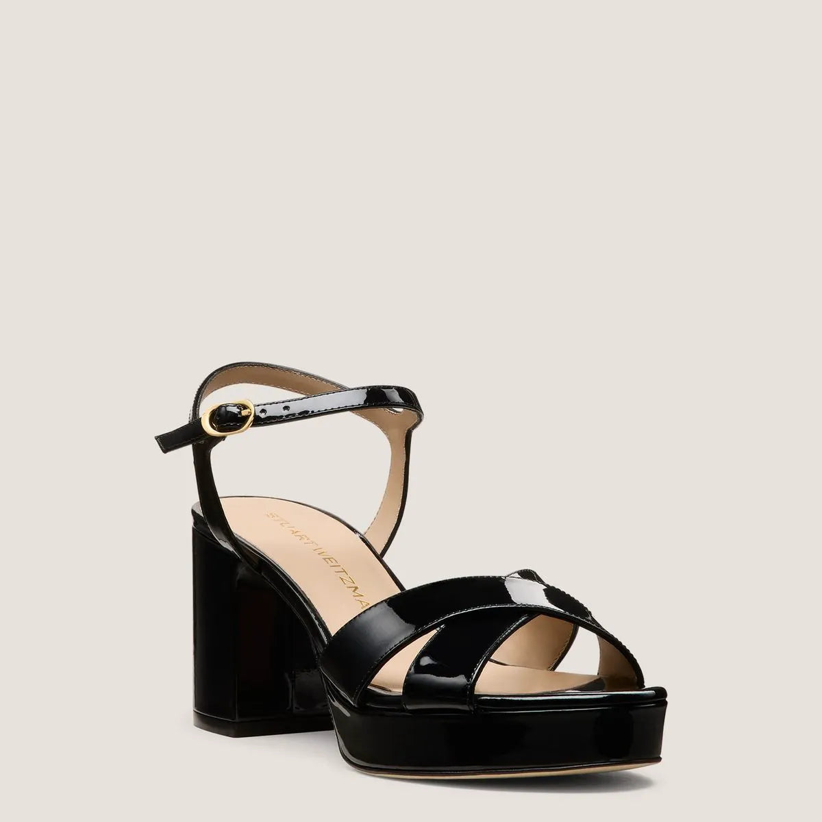 Dayna Platform Sandal 80 - Black Patent Leather