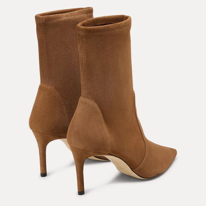 Stuart Power Bootie 75 - Toasted Almond Stretch Suede