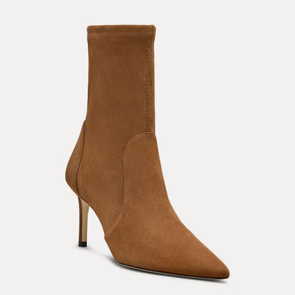 Stuart Power Bootie 75 - Toasted Almond Stretch Suede