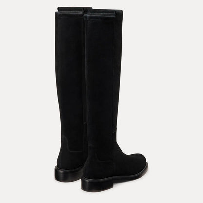5050 Gisele Knee-High Boot - Black Suede & Microstretch